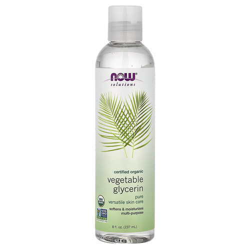 Now Foods Solutions, Organic Vegetable Glycerine, 8 fl oz (237 ml)