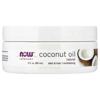 NOW Foods, Διαλύματα, Λάδι Καρύδας, Φυσικό, 89 ml