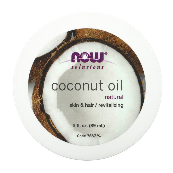 Now Foods, Solutions, Coconut Oil, Natural, 3 fl oz (89 ml) iHerb