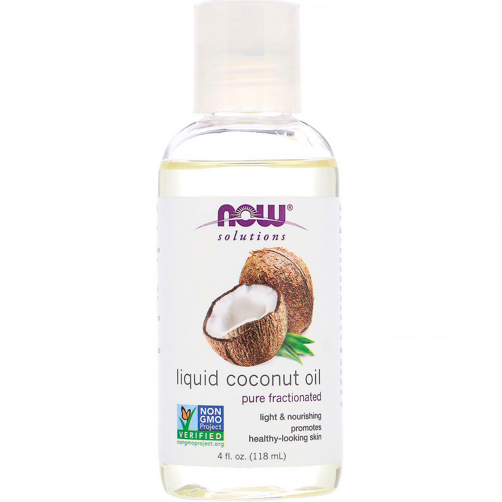 Now Foods, Solutions, Liquid Coconut Oil, Pure Fractionated, 4 fl oz