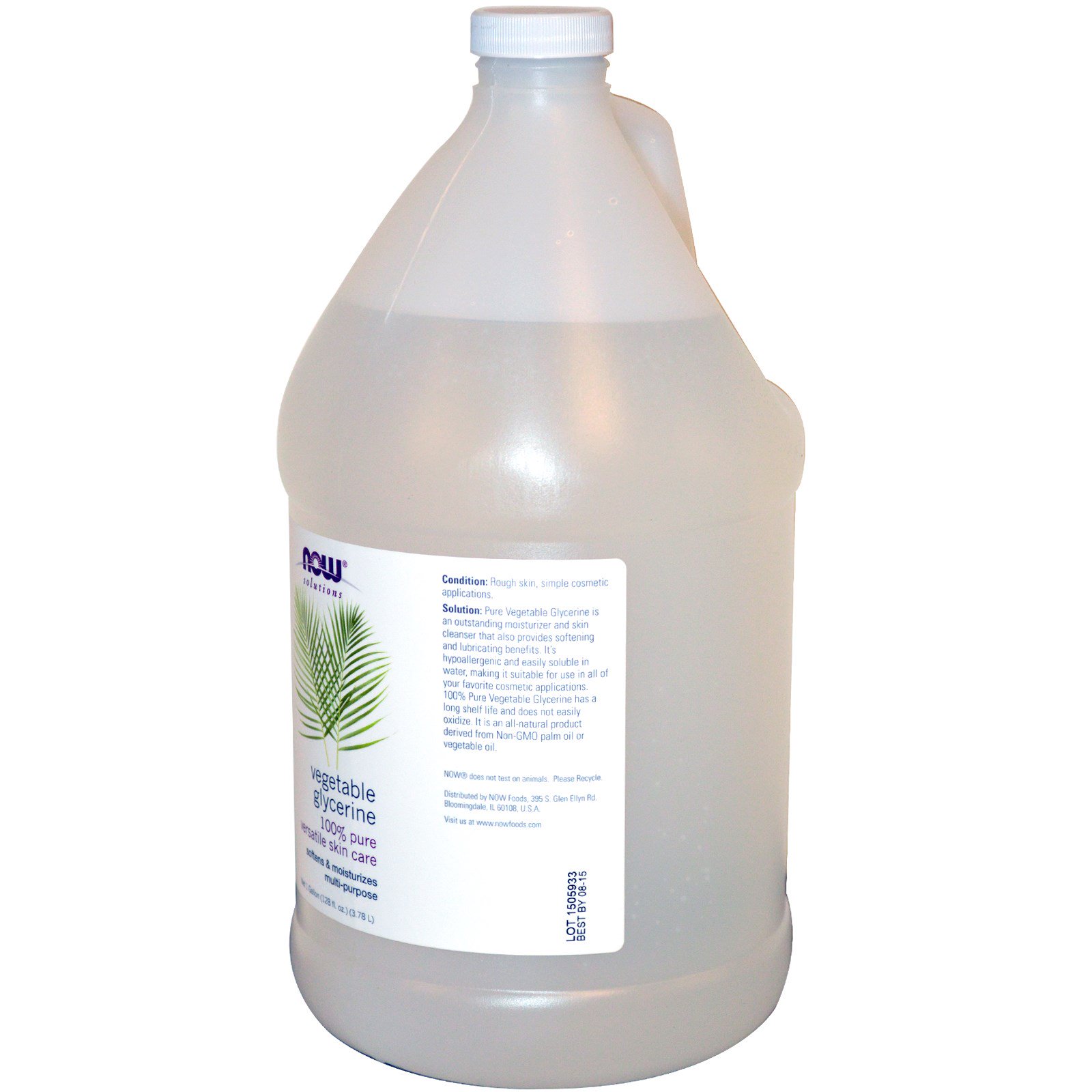 Now Foods, Solutions, Vegetable Glycerine, 128 fl oz (3.78 l) iHerb