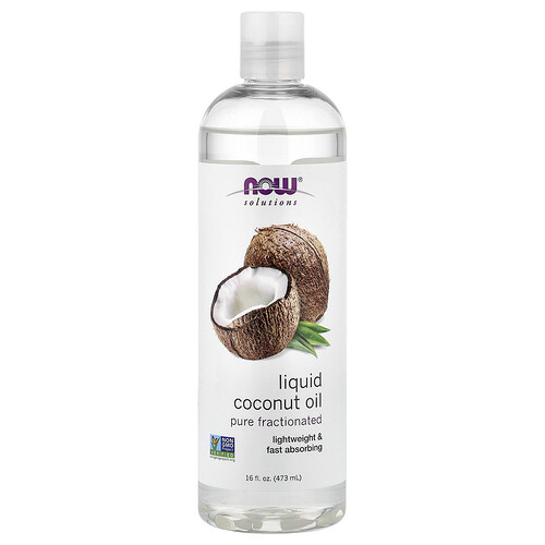 NOW Foods, Solutions, Liquid Coconut Oil, Pure Fractionated, 16 fl oz (473 ml)