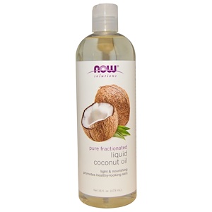 Now Foods, Жидкое кокосовое масло, чистое ректифицированное, 473 мл