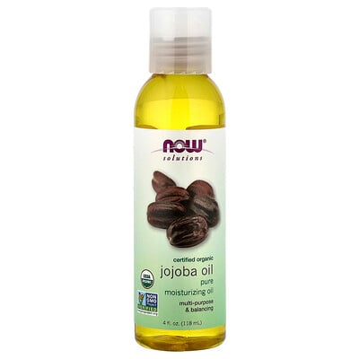 NOW Foods, Solutions, Aceite de Jojoba, Orgánico Certificado,4 fl oz (118 ml)