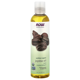 NOW Foods, Aceite de Jojoba Solutions, certificado orgánico, 8 fl oz (237 ml)