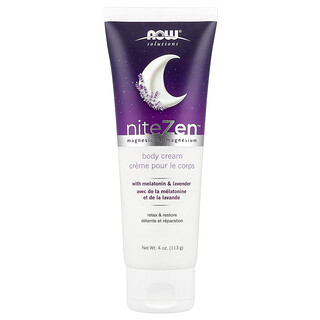 NOW Foods, Solutions, Cremă de corp cu magneziu NiteZen™, 113 g