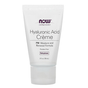 Отзывы о Now Foods, Solutions, Hyaluronic Acid Creme, PM Moisture Renew Formula, 2 fl oz (59 ml)
