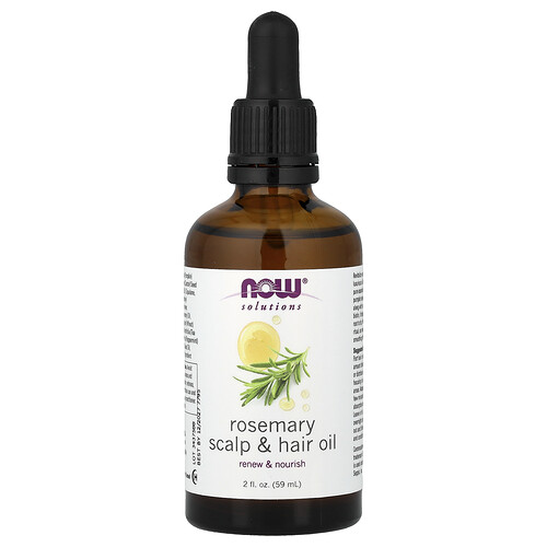 Now Foods Solutions, Rosemary Scalp & Hair Oil, 2 fl oz (59 ml)