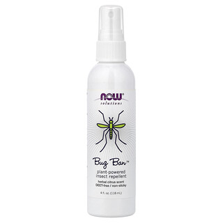 NOW Foods, Bug Ban™, insectenwerend middel op plantenbasis, kruidencitrus, 118 ml