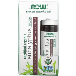 Now Foods, Certified Organic Eucalyptus Roll-On, 1/3 fl oz (10 ml)