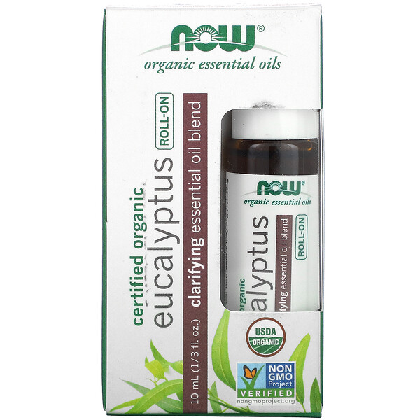 Certified Organic Eucalyptus Roll-On, 1/3 fl oz (10 ml)