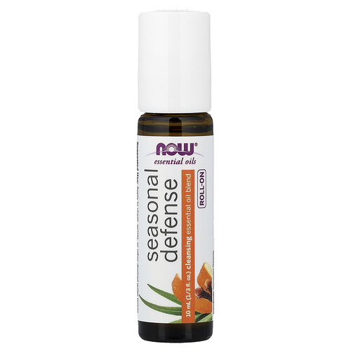 Now Foods Essential Oils, Roll-On, Seasonal Defense, 1/3 fl oz (10 ml)