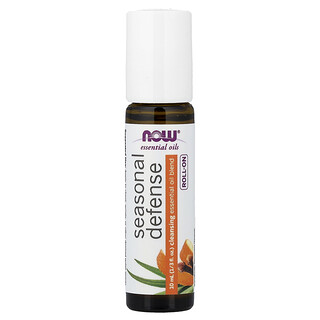 NOW Foods, Óleos Essenciais, Roll-On, Proteção Sazonal, 10 ml (1/3 fl oz)