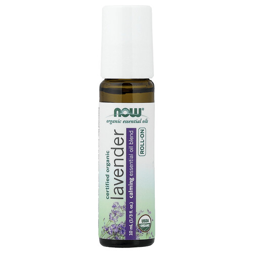 Now Foods Organic Essential Oils, Lavender Roll-On, 1/3 fl oz (10 ml)