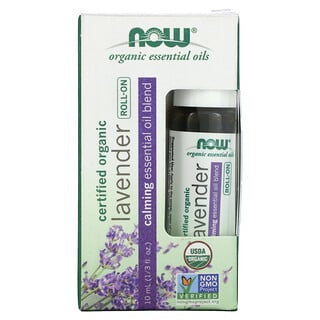 Now Foods, Organic Lavender Oil Roll-On, Bio-Lavendelöl-Roller, 10 ml (1/3 fl. oz.)