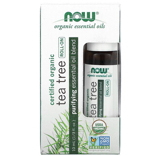 Now Foods, Certified Organic Tea Tree Oil Roll-On, Bio-Teebaumöl-Roller, 10 ml (1/3 fl. oz.)
