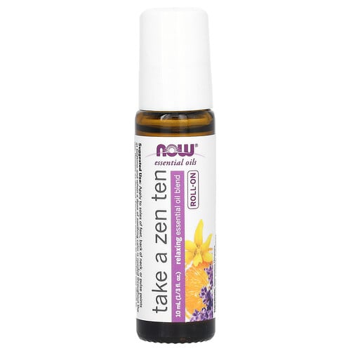 Now Foods Essential Oils, Roll On, Take a Zen Ten, 1/3 fl oz (10 ml)