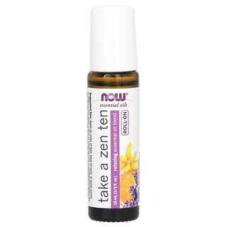 NOW Foods, Eteriske oljer, rull på, ta en Zen Ten, 1/3 fl oz (10 ml)