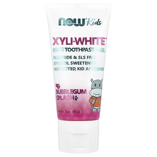 NOW Foods, Xyli-White™, Pasta dental en gel para niños, Salpicadura de chicle, 85 g (3 oz)