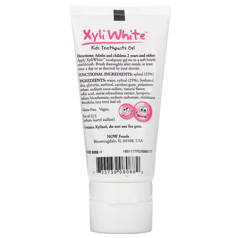 Now Foods, Solutions, XyliWhite, Kids Toothpaste Gel, Bubblegum Splash ...