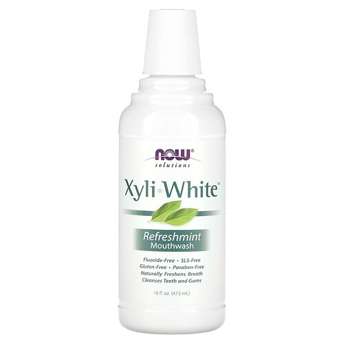 NOW Foods, Solutions, XyliWhite Mouthwash, Fluoride-Free, Refreshmint, 16 fl oz (473 ml)