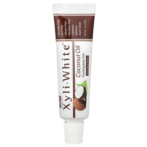 NOW Foods, Solutions, XyliWhite™, Toothpaste Gel, Zahnpasta-Gel, Kokosnussöl, Minze, 28 g (1 oz.)