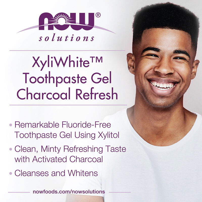 NOW Foods, Solutions, XyliWhite, Charcoal Refresh, Toothpaste Gel, Mint
