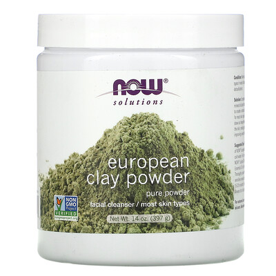 Now Foods Solutions, European Clay Powder, 397 г (14 унций)