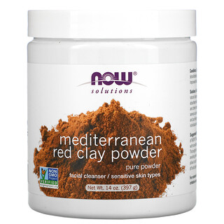Now Foods, Solutions, Poudre d'argile rouge méditerranéenne, 397 g