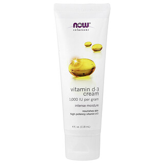 NOW Foods, D-3-vitamin krém, 4 fl uncia (118 ml)