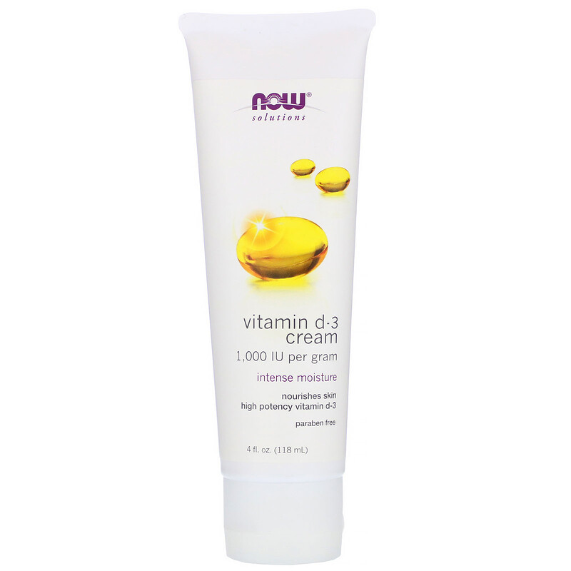 Now Foods, ビタミンD3クリーム、1,000IU、118ml（4fl oz） iHerb