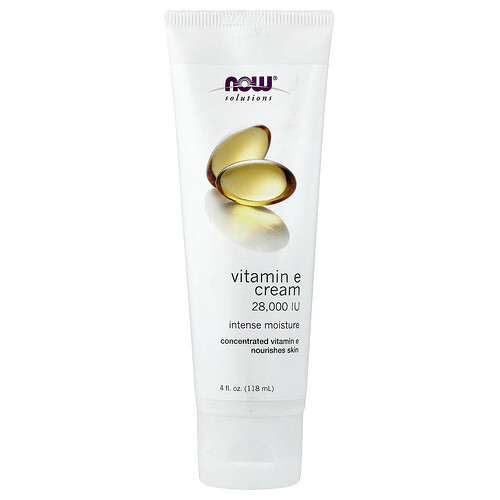 NOW Foods, Solutions, Vitamin E Cream, 4 fl oz (118 ml)