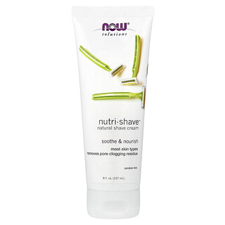NOW Foods, Solutions, Nutri-Shay™, Crème de rasage naturelle, 237 ml