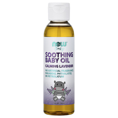 NOW Foods, Soothing Baby Oil, Calming Lavender, 4 fl oz (118 ml)