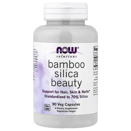 Now Foods Solutions, Bamboo Silica Beauty, 90 Veg Capsules (380 mg per Capsule)