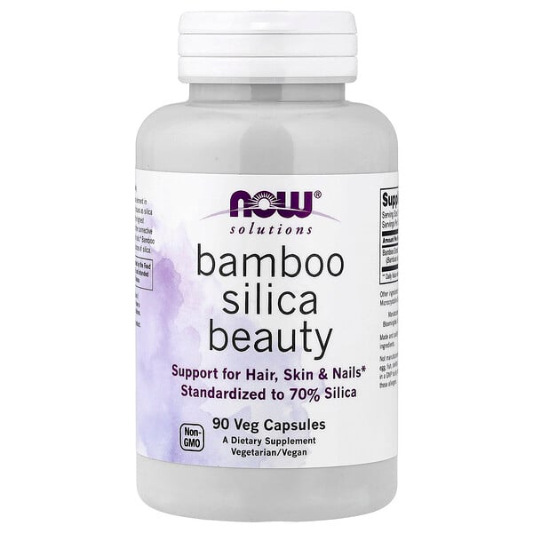 NOW Foods Solutions, Bamboo Silica Beauty, 90 Veg Capsules (380 mg per Capsule)