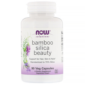 Отзывы о Now Foods, Solutions, Bamboo Silica Beauty, 90 Veg Capsules