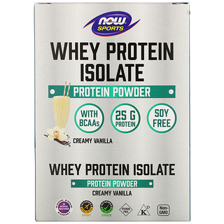 Now Foods, Sports, Whey Protein Isolate, Creamy Vanilla, 8 Packets, 1.13 oz (32 g) Each