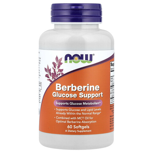 Now Foods Berberine Glucose Support, 60 Softgels