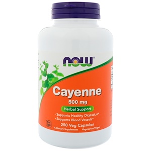 Now Foods, Cayenne, 500 mg , 250 Veg Capsules
