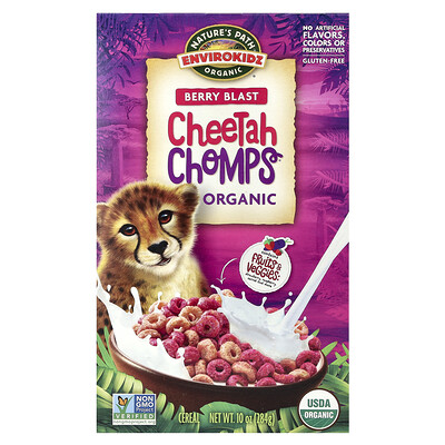 Product Image for Nature's Path, EnviroKidz, Organic Cheetah Chomps Cereal, Berry Blast , 10 oz (284 g)