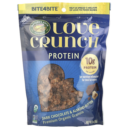 Nature's Path Love Crunch®, Protein, Premium Organic Granola, Dark Chocolate & Almond Butter, 11 oz (312 g)