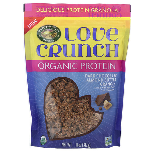 Nature's Path, Love Crunch®, Bio-Protein-Granola, dunkle Schokoladen-Mandelbutter, 312 g