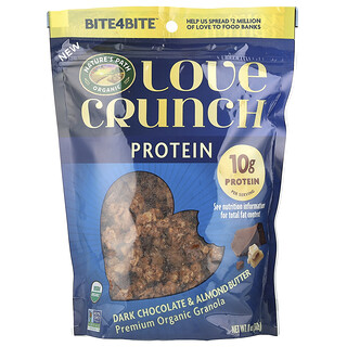 Nature's Path, Love Crunch®, Proteína, Granola orgánica prémium, Chocolate negro y mantequilla de almendras, 312 g (11 oz)