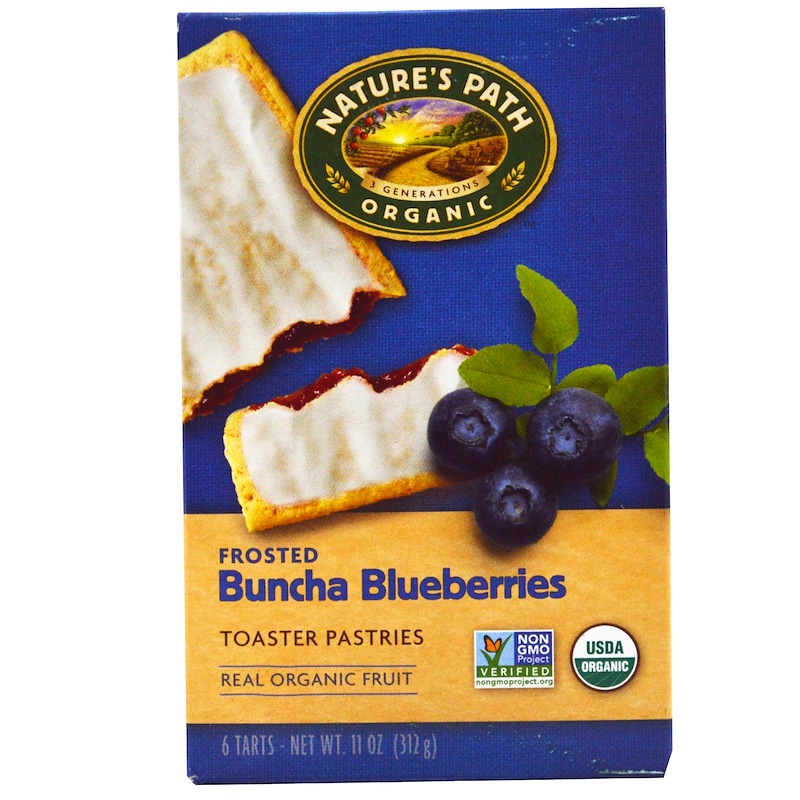 Nature's Path, Organic Frosted Toaster Pastries, Buncha Blueberries, 6