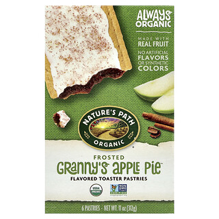 Nature's Path, Organic Toaster Pastries, Frosted Granny's Apple Pie™, 6 Pastries, 11 oz (312 g)