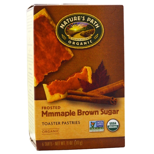 Nature's Path, Organic, Frosted Toaster Pastries, Maple Brown Sugar, 6