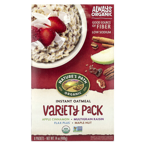 Nature's Path Organic Instant Oatmeal, Variety Pack, 8 Packets, 14 oz (400 g)