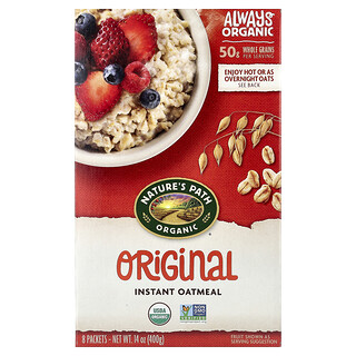 Nature's Path, Oatmeal Instan Organik, Asli, 8 Bungkus, 400 g (14 ons)