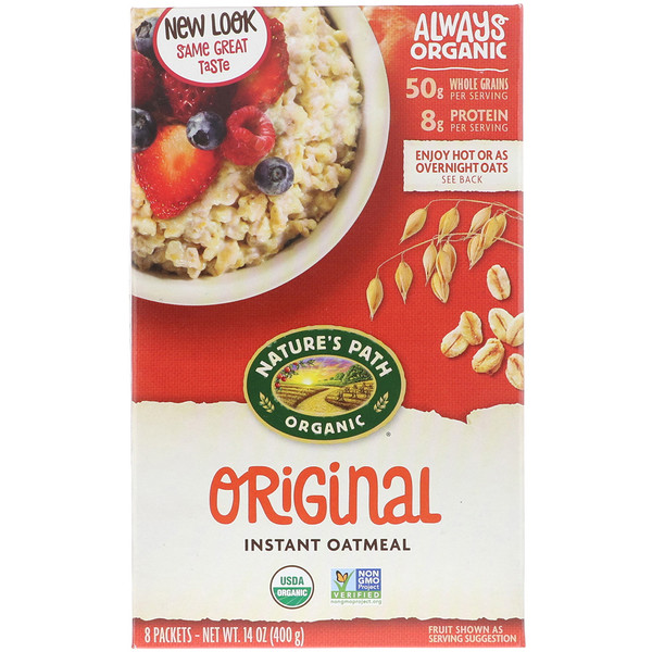 Nature's Path, Organic Instant Oatmeal, Original, 8 Packets, 14 oz (400 ...